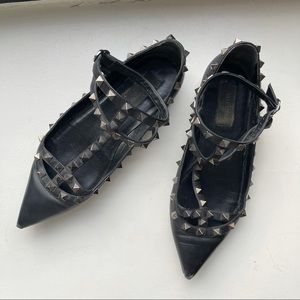 valentino rockstud flats